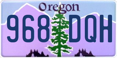 OR license plate 968DQH