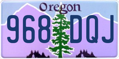 OR license plate 968DQJ