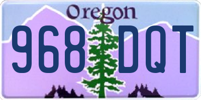 OR license plate 968DQT