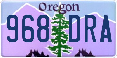 OR license plate 968DRA