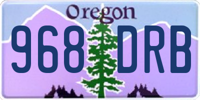 OR license plate 968DRB