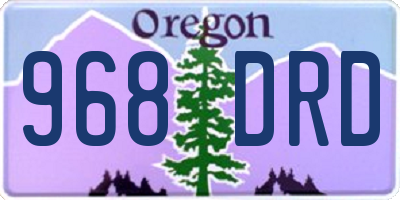 OR license plate 968DRD