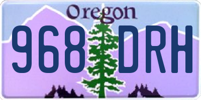 OR license plate 968DRH