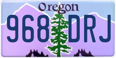 OR license plate 968DRJ