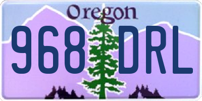 OR license plate 968DRL