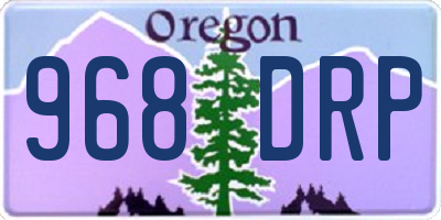 OR license plate 968DRP