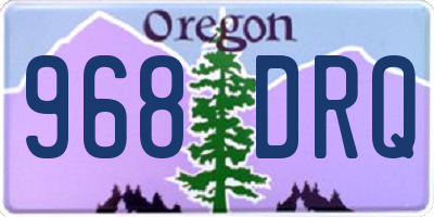 OR license plate 968DRQ