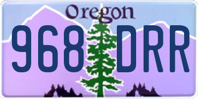 OR license plate 968DRR