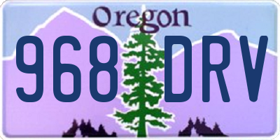 OR license plate 968DRV