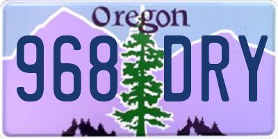 OR license plate 968DRY