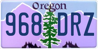 OR license plate 968DRZ
