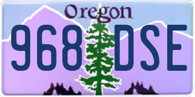OR license plate 968DSE