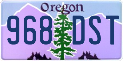 OR license plate 968DST