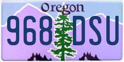 OR license plate 968DSU