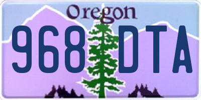 OR license plate 968DTA