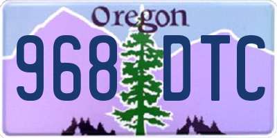 OR license plate 968DTC