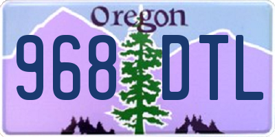 OR license plate 968DTL