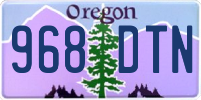 OR license plate 968DTN