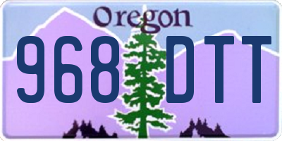 OR license plate 968DTT
