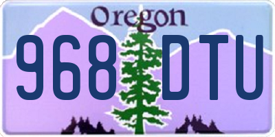 OR license plate 968DTU