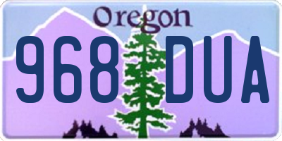 OR license plate 968DUA