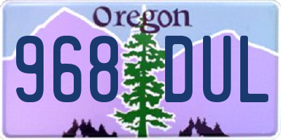 OR license plate 968DUL