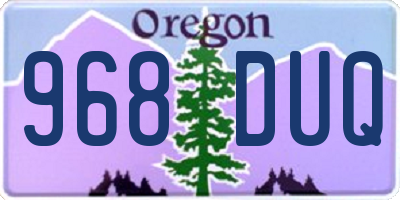OR license plate 968DUQ