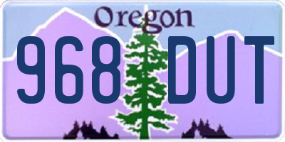 OR license plate 968DUT