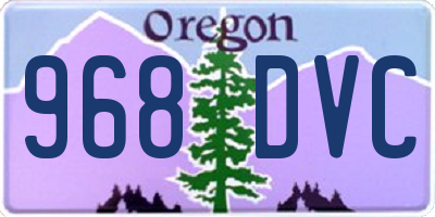 OR license plate 968DVC