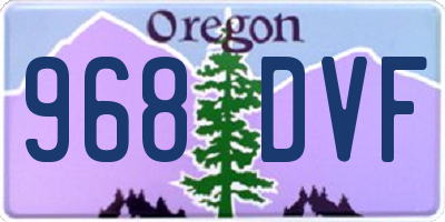 OR license plate 968DVF