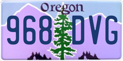 OR license plate 968DVG