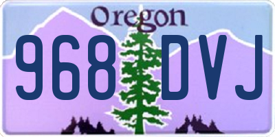 OR license plate 968DVJ