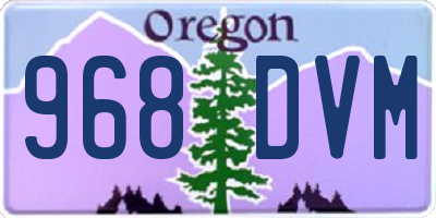 OR license plate 968DVM