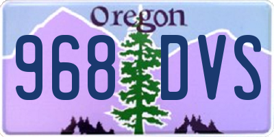 OR license plate 968DVS
