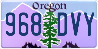 OR license plate 968DVY