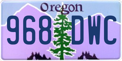 OR license plate 968DWC