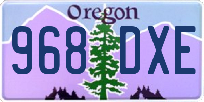 OR license plate 968DXE