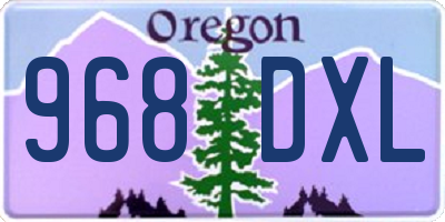 OR license plate 968DXL