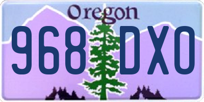 OR license plate 968DXO