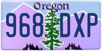 OR license plate 968DXP