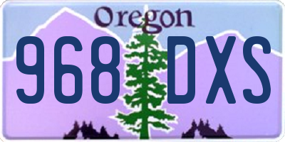 OR license plate 968DXS