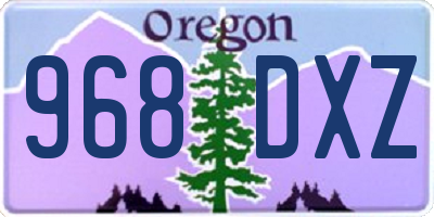 OR license plate 968DXZ
