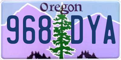 OR license plate 968DYA