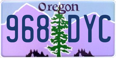 OR license plate 968DYC