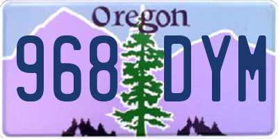 OR license plate 968DYM