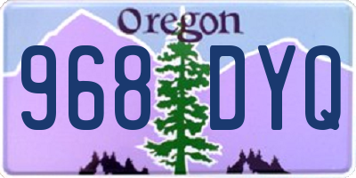 OR license plate 968DYQ