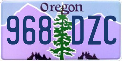 OR license plate 968DZC