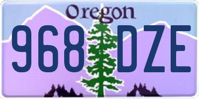 OR license plate 968DZE