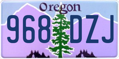 OR license plate 968DZJ
