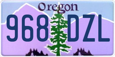 OR license plate 968DZL